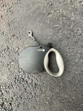 Alcott Retractable Dog Leash with Grey Handle